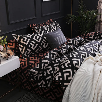 Luxury Modern Black Bedding Set