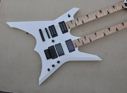 Dual Neck White - 12+6 Electric Guitar