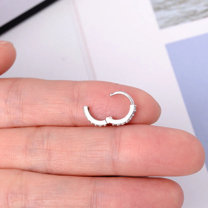 Rainbow Zircon Hoop Earrings