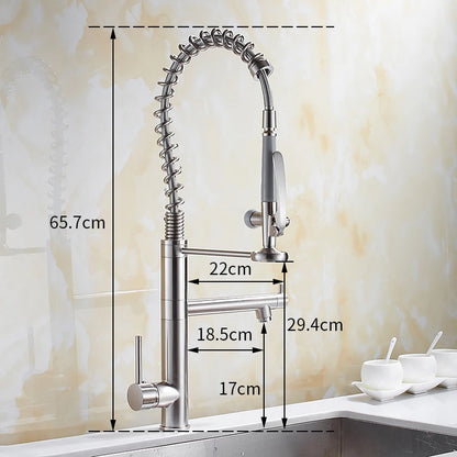 Elegant Black Pull-Down Faucet