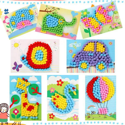 Creative Plush Ball Painting Set