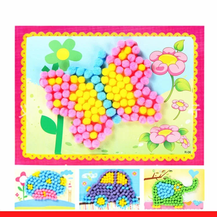 Creative Plush Ball Painting Set