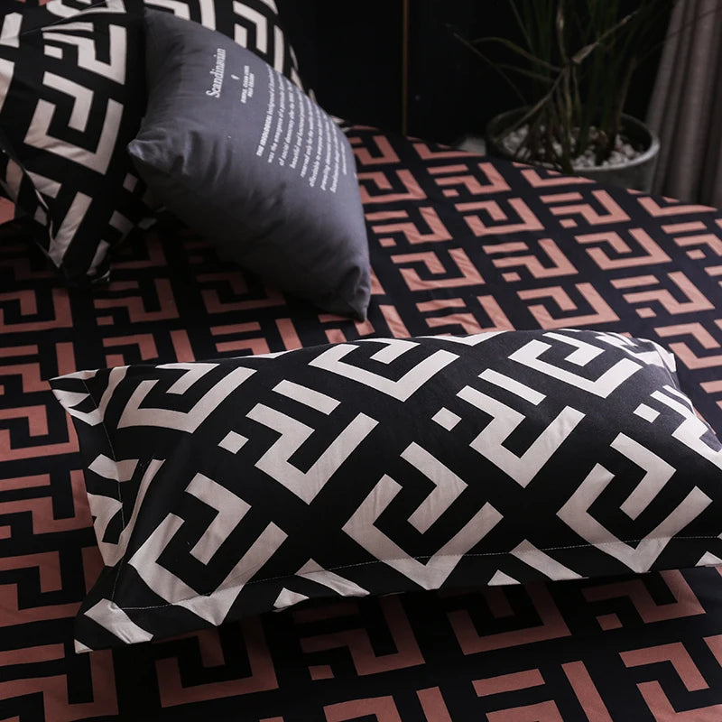 Luxury Modern Black Bedding Set