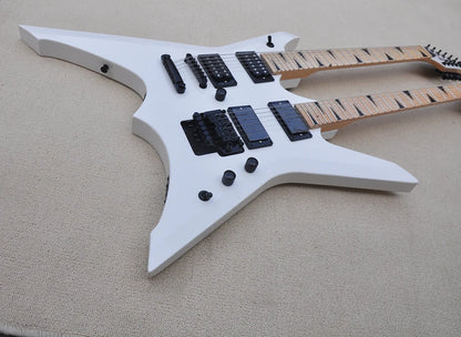 Dual Neck White - 12+6 Electric Guitar