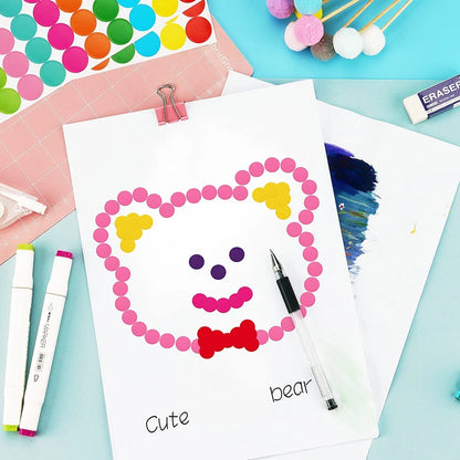 Colorful Dot Stickers Set