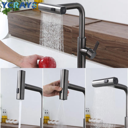 YCRAYS Black Kitchen Faucet