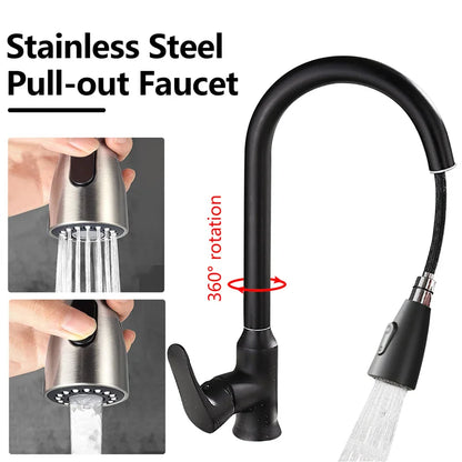 360° Pull-Out Kitchen Faucet