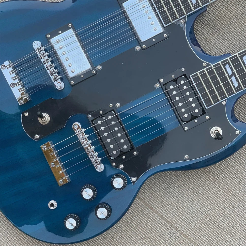 Dual Neck Epiphone SG Blue – 12+6 Strings Guitar