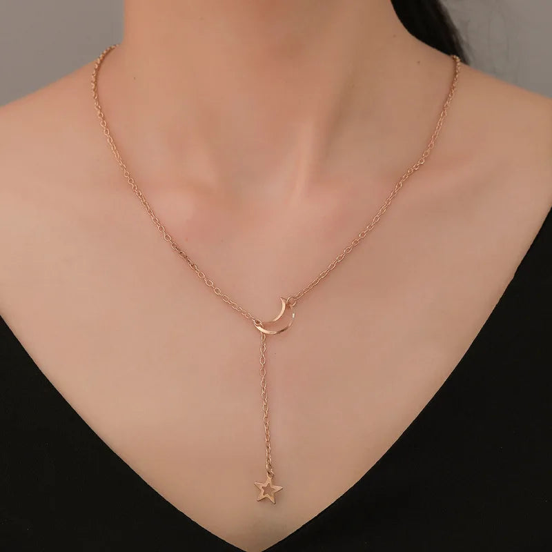 Celestial Moon & Star Choker