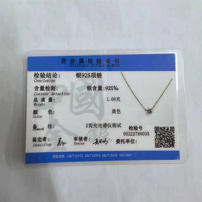 14k Gold plated Zircon Clavicle Chain