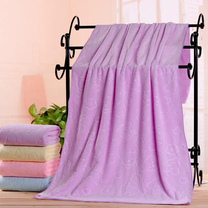 Bear Print Quick-Dry Towel