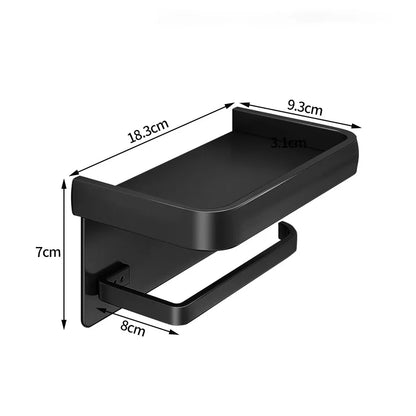 Sleek Aluminum Toilet Paper Holder