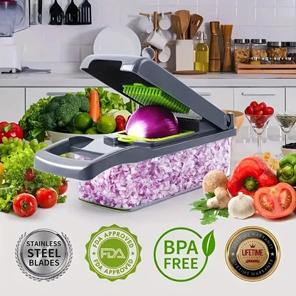 Multifunctional 16-in-1 Veggie Chopper