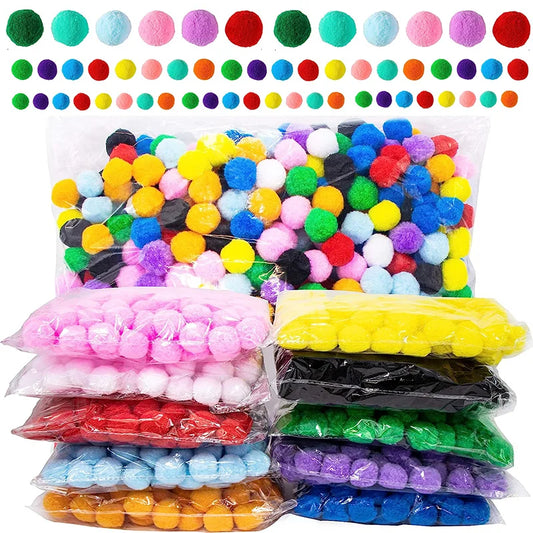 Colorful Fluffy Pom Poms Set
