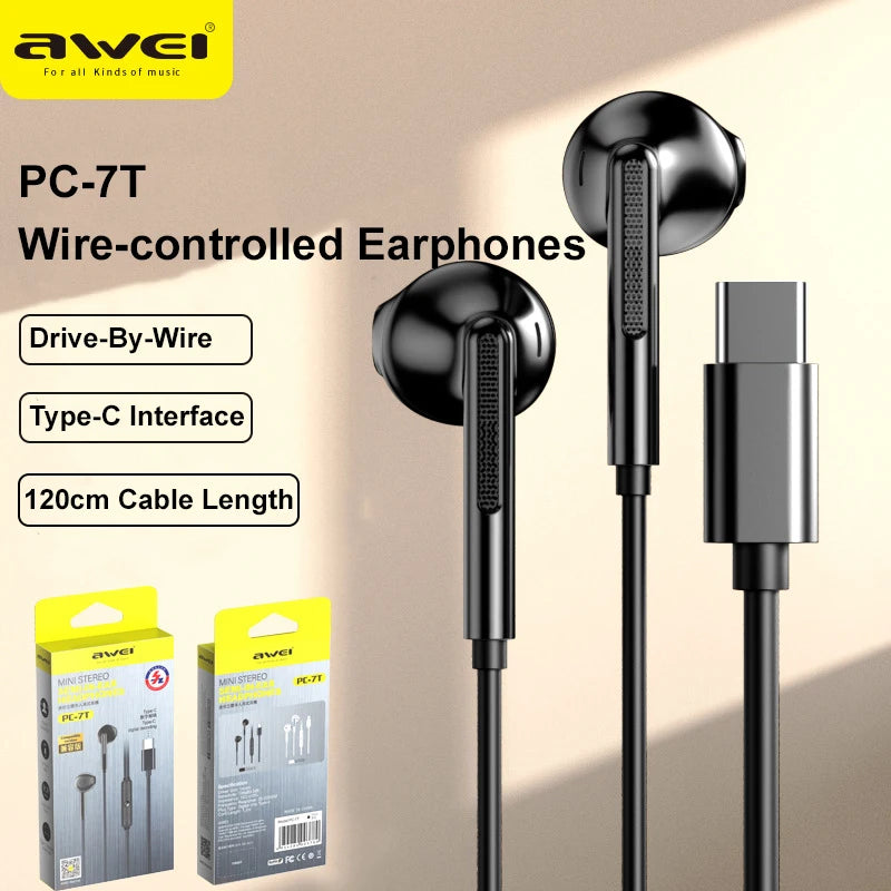Awei PC-7T Wire-Controlled Headset
