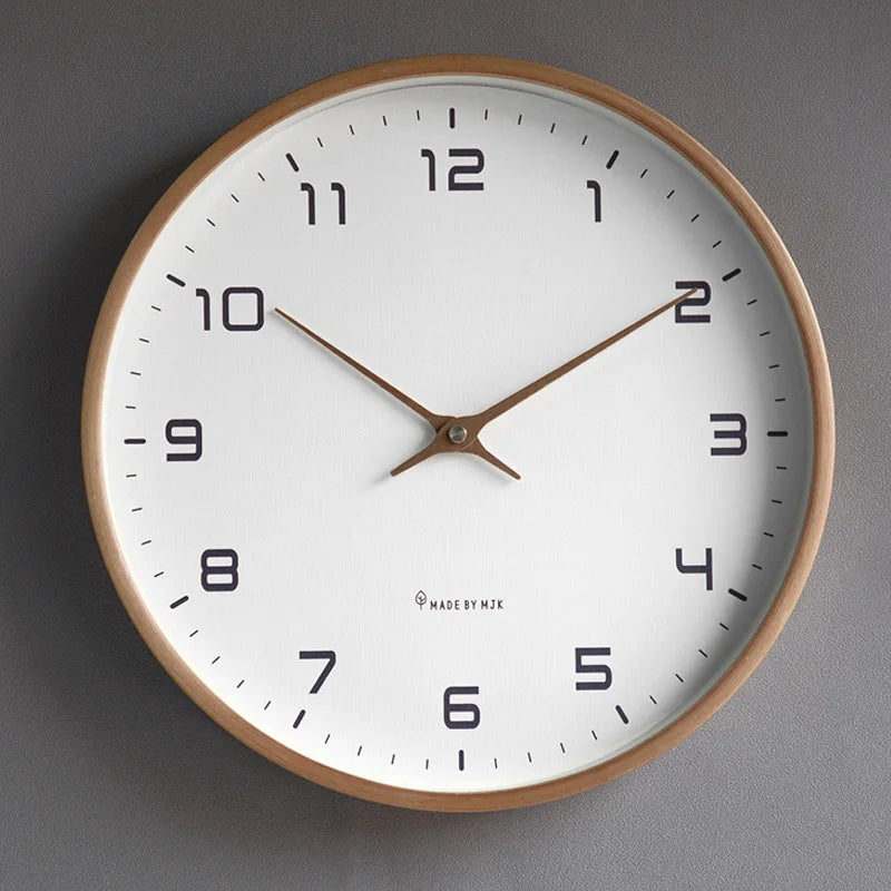 Nordic Silent Wooden Wall Clock