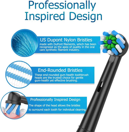Black EB50 Cross Action Brush Heads