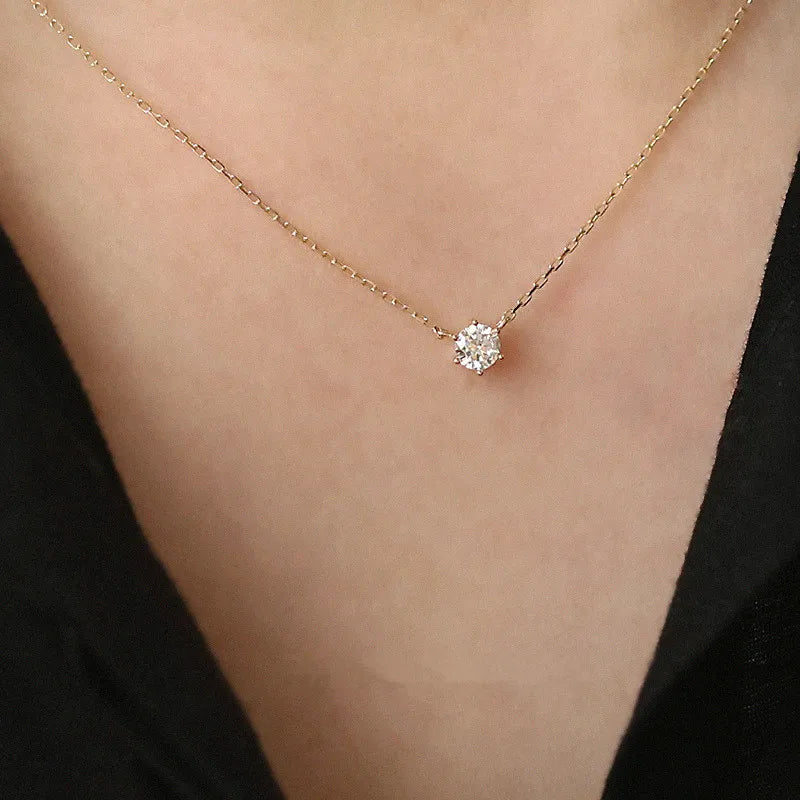 14k Gold plated Zircon Clavicle Chain