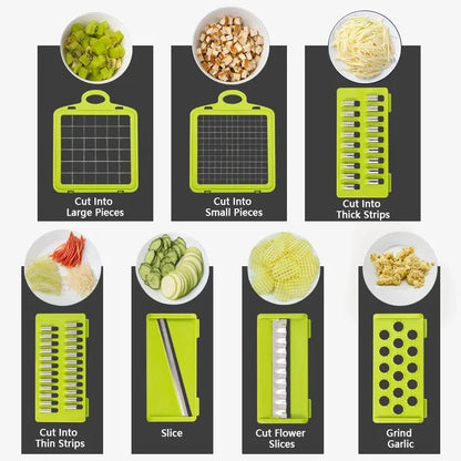 Multifunctional 16-in-1 Veggie Chopper