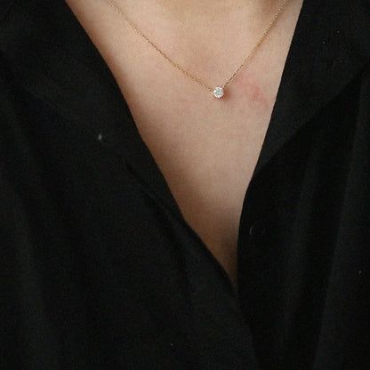 14k Gold plated Zircon Clavicle Chain