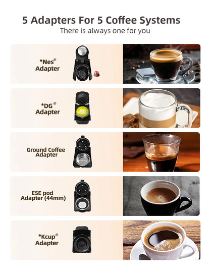Versatile 5-in-1 Capsule Coffee Maker