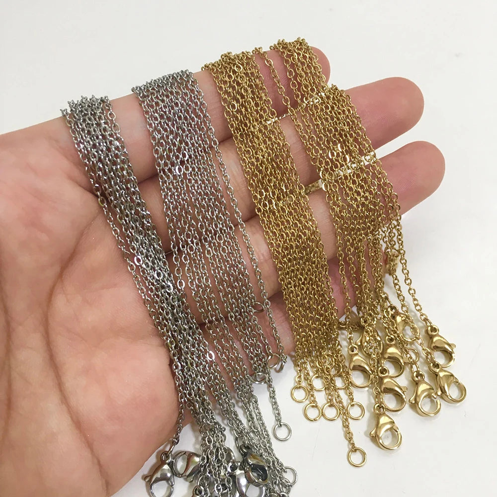 10Pcs Stainless Steel Chain Set