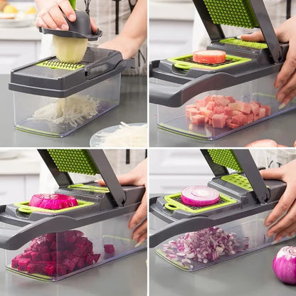 Multifunctional 16-in-1 Veggie Chopper