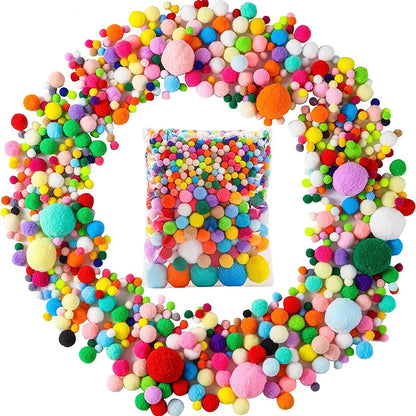 Colorful Fluffy Pom Poms Set