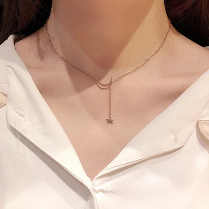 Celestial Moon & Star Choker