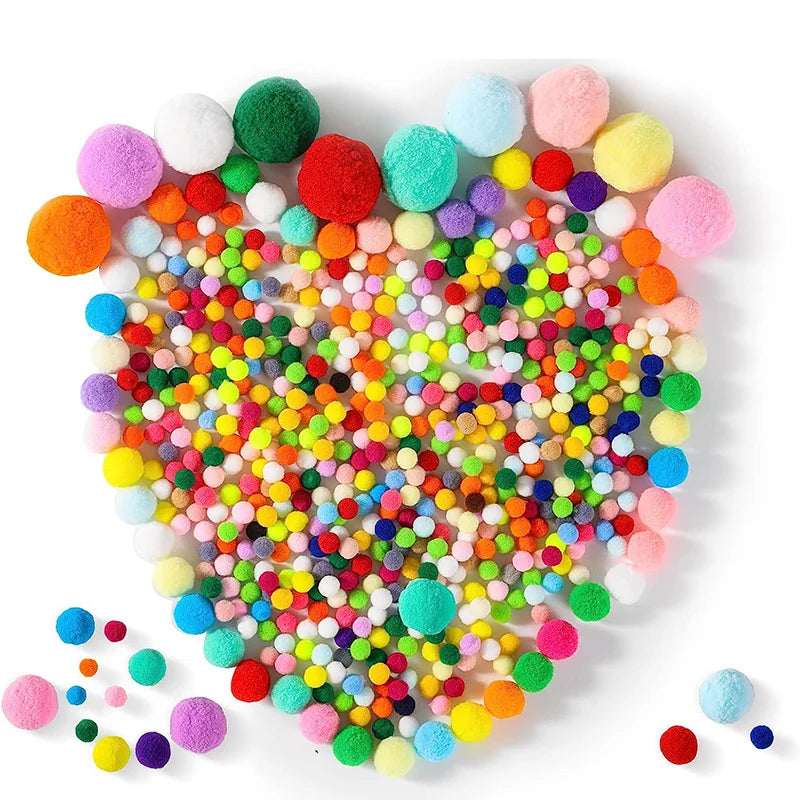 Colorful Fluffy Pom Poms Set