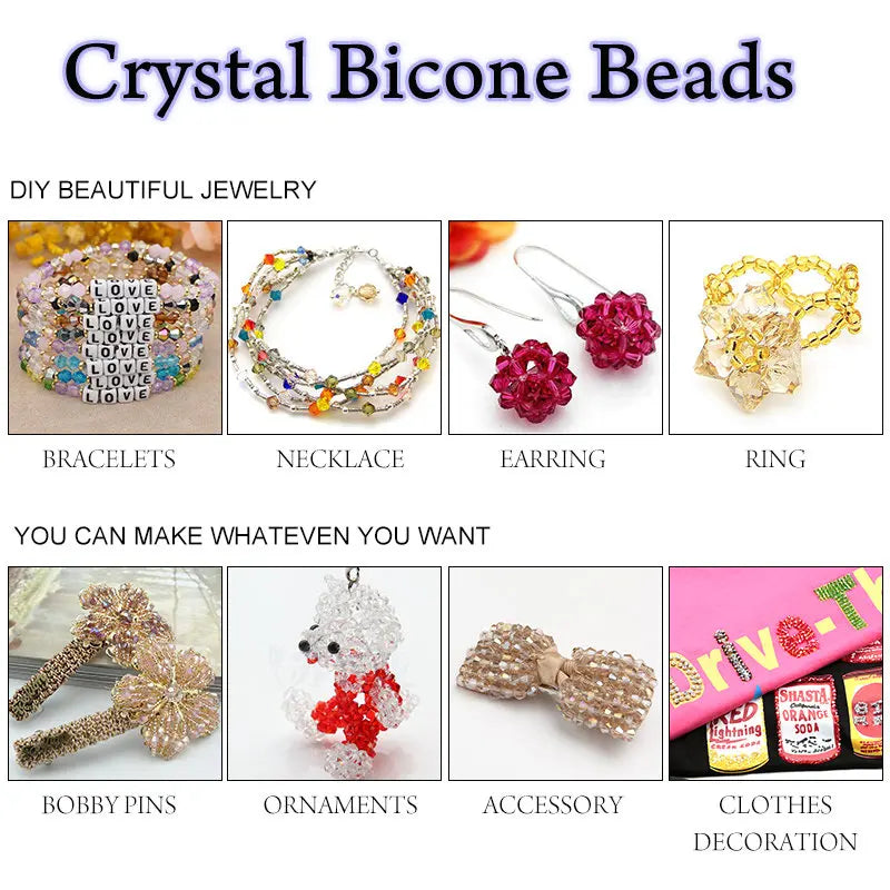 100Pcs Multicolor Crystal Beads Set
