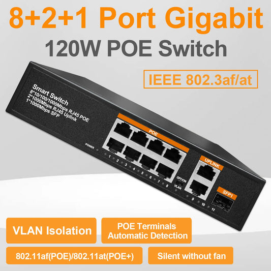 Gigabit POE Switch 8-Port