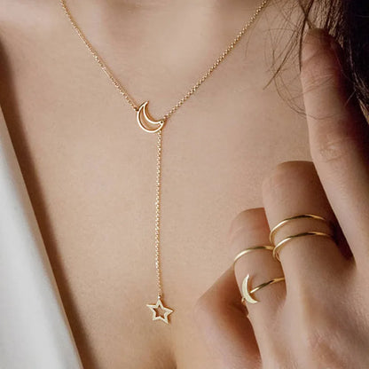 Celestial Moon & Star Choker