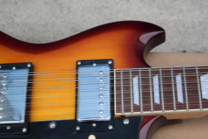 Dual Neck Sunburst - 6+12 String Guitar