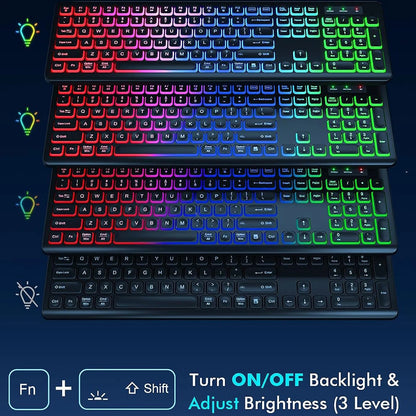 RGB Wireless Keyboard Combo