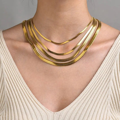Elegant Gold Snake Chain Necklace