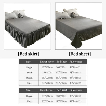 Soft Pink Seersucker Ruffled Bedding Set