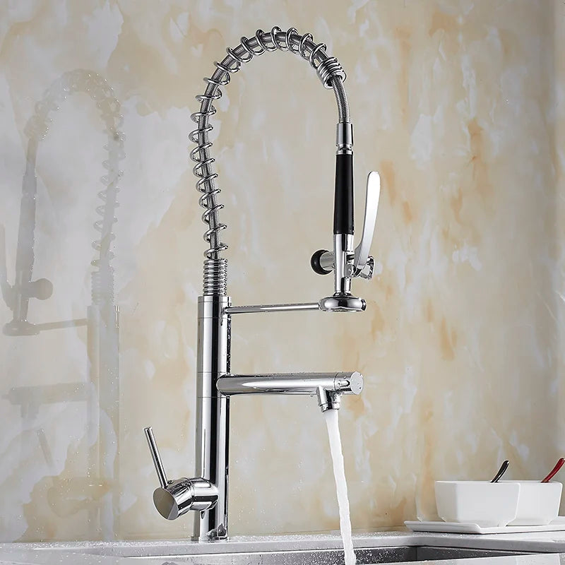 Elegant Black Pull-Down Faucet