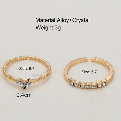 Adjustable Heart Zircon Ring