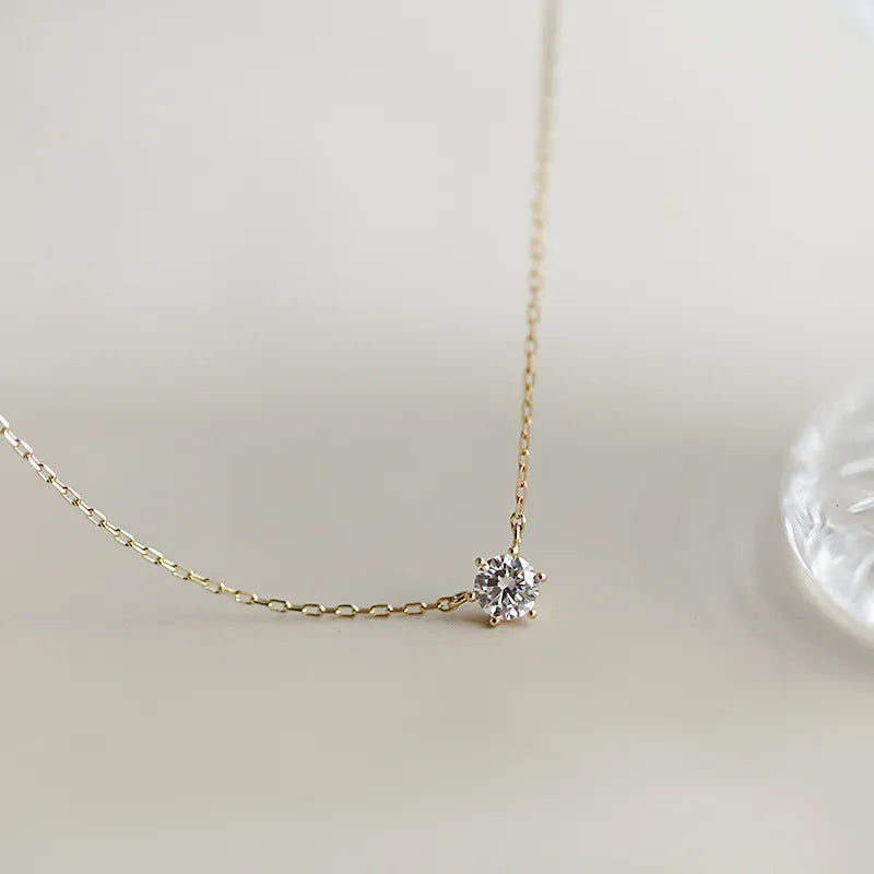 14k Gold plated Zircon Clavicle Chain