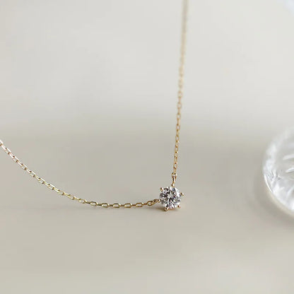 14k Gold plated Zircon Clavicle Chain