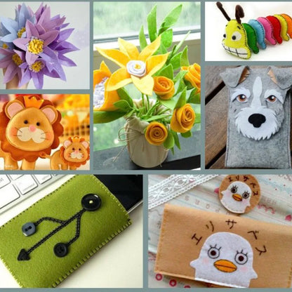 Vibrant Nonwoven Felt Craft Fabric