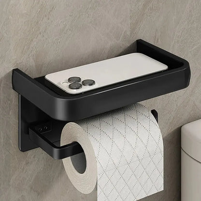 Sleek Aluminum Toilet Paper Holder