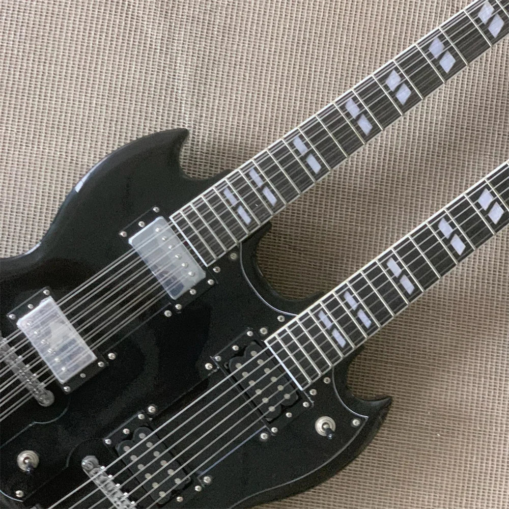 Dual Neck Epiphone SG Black – 12+6 Strings Guitar