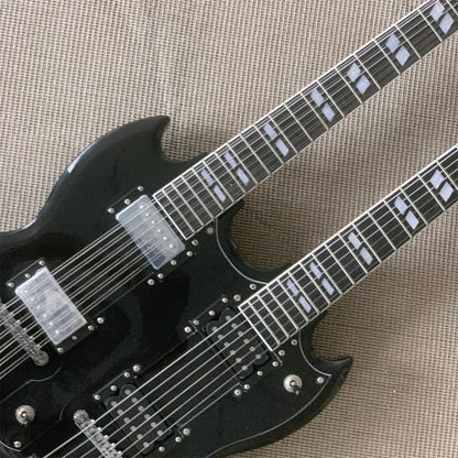 Dual Neck Epiphone SG Black – 12+6 Strings Guitar
