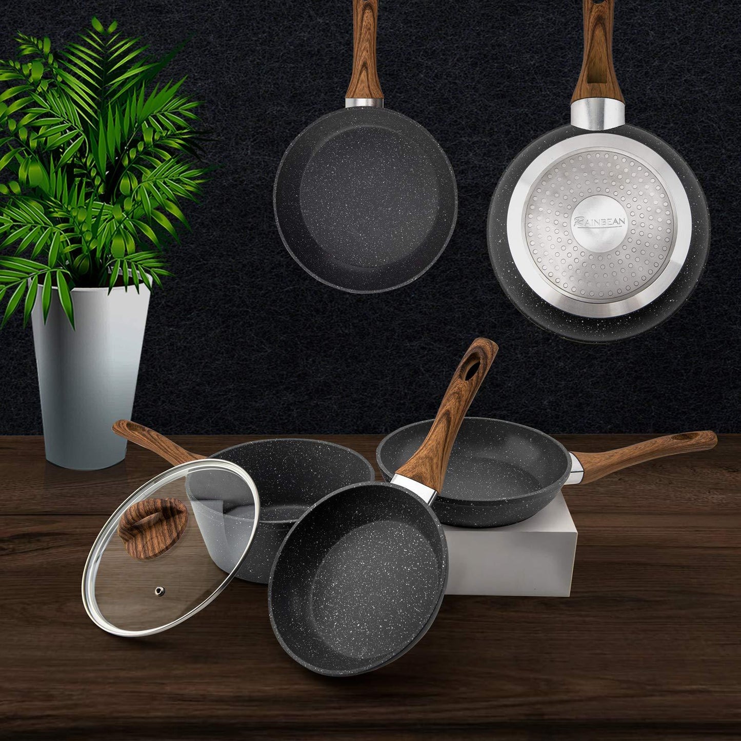 Nonstick 3-Piece Frying Pan Set