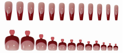 Bright Red Nail Glam Set