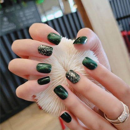 Emerald Diamond Nail Art