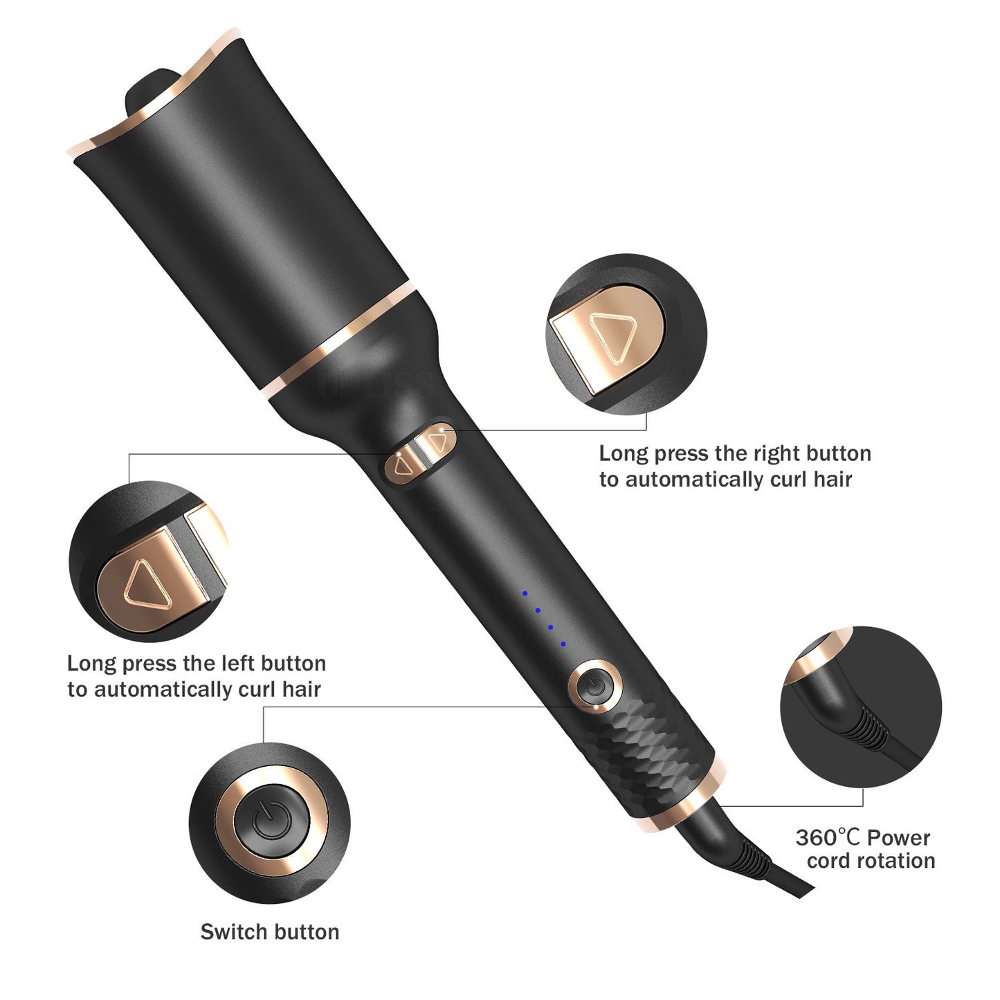 Automatic Spiral Ceramic Curler