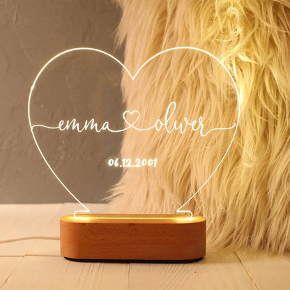 Personalized Romantic LED Night Light